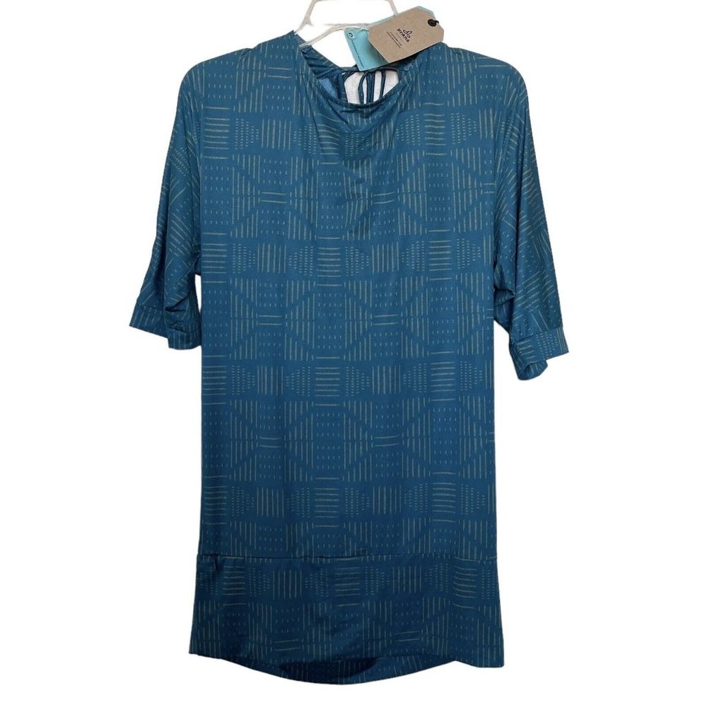 prAna Tunic Womens Size Small S Ocean Rift Tunic Green Stretch Deep Verde